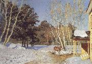 Isaac Levitan March oil painting on canvas